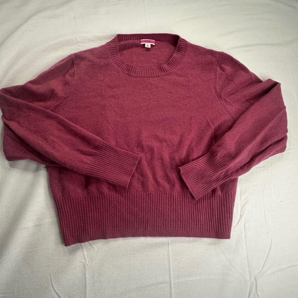 J. Crew Burgundy Crewneck Sweater